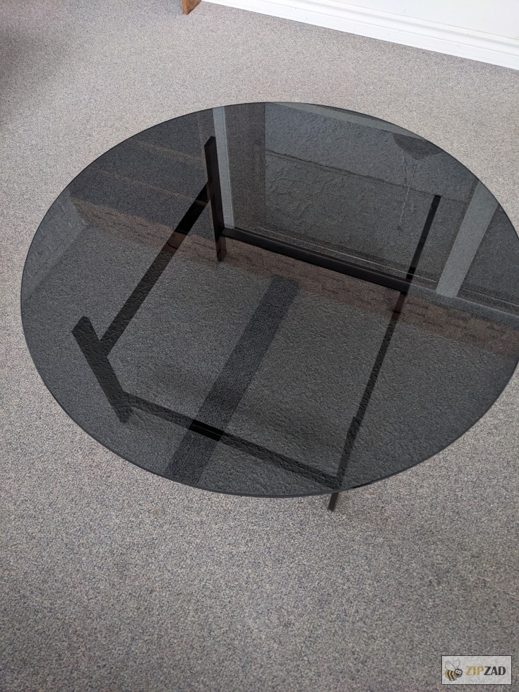 ZIPZAD - Table ronde vitrée